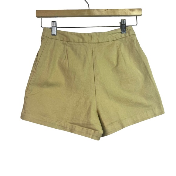 Vintage Esprit Yellow High Waisted Stretchy Shorts Size 3/4 - Picture 3 of 10